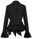 Black Ruffle Peplum Jacket
