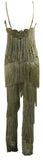 Fringed Halter Jumpsuit in Green - DESIGNER INSPIRED FASHIONS