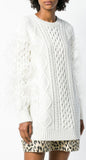 Feather Embellished Sweater