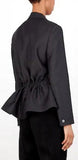 Belted Ruched-Waist Jacket