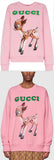 Logo Bambi Print Cotton Sweatshirt