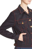 'Luggage' Stitched Denim Jacket & Flared Jeans Set - DESIGNER INSPIRED FASHIONS