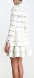 Double-breasted Crochet-Paneled Linen Jacket & Havoc Corded Skirt