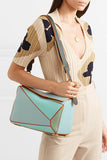 Paula's Ibiza Puzzle Color-Block Textured-Leather Shoulder Bag