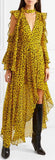 Ruffled Leopard-Print Silk-Georgette Wrap Maxi Dress