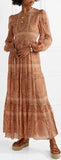 Primrose Shirred Printed Cotton and Silk-Blend Maxi Dress