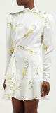 Floral-Print Silk-Devor̩ Mini Dress | DESIGNER INSPIRED FASHIONS