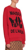 Oversize Sweatshirt with Bosco and Orso, Red