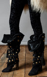 Meurice Boot in Suede and Studs