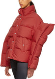 Red Down Oversized Puffer Jacket