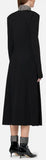 Ribbed Jersey Crystal Dress, Black