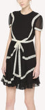 Lace Ribbons Embroidered Georgette Dress
