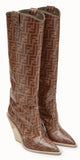 Pointed Toe Logo Cowboy Boots