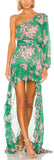 Jules One-Shoulder Floral-Print Chiffon Dress | DESIGNER INSPIRED FASHIONS