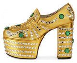 'Amilina' Embellished Platform Loafer - Black, Red, Metallic Gold | DESIGNER INSPIRED FASHIONS