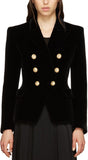 Classic Black Velvet Blazer - DESIGNER INSPIRED FASHIONS