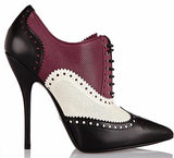 Color-Block Textured-Leather Ankle Boots - DESIGNER INSPIRED FASHIONS