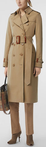 Cotton Gabardine Trench Coat, Honey | DESIGNER INSPIRED FASHIONS