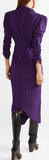 'Tizy' Ruched Crepe Midi Dress