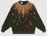 Embroidered Knit Sweater