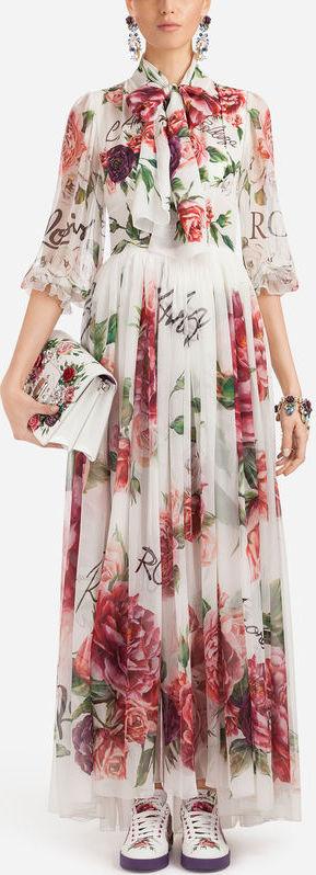 Peony Print Maxi Dress