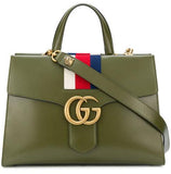 GG Marmont Sylvie Web Tote, Green