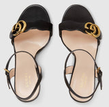 Leather Double G Sandals - Black, Burgundy, White, Brown