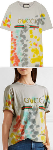 Printed Tie-Dyed Cotton-Jersey T-Shirt