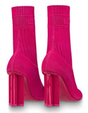 Silhouette Sock Ankle Boots, Framboise/Fuchsia Pink