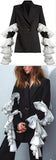 Ruffle-Sleeve Blazer Jacket