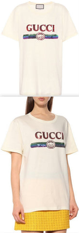 Rainbow Sequin Logo Tee