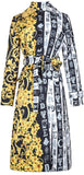 Baroque Printed Single-Breasted Trench Coat | DESIGNER INSPIRED FASHIONS
