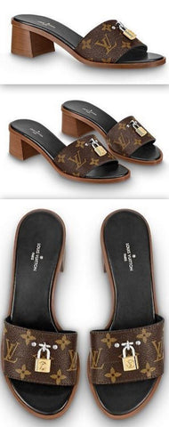 Lock it Heel Mules - Monogram