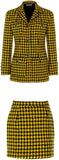 Wool-Blend Pied De Poule Tweed Jacket and Skirt Set | DESIGNER INSPIRED FASHIONS