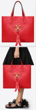 Large Vring Shopping Tote, Red