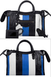 Classic City S Bag -  White & Blue Stripes