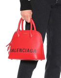 Ville S Leather Tote, Red