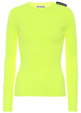 Ribbed Knit Sweater, Neon Yellow | DESIGNER INSPIRED FASHIONS