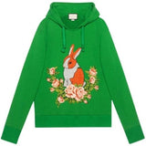 Rabbit Jersey Oversize Hooded Sweatshirt