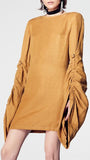 Ruched Long Sleeve Tunic Dress