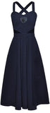 Heart-Embellished Cut-Out Dress