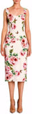 Rose-Print Sheath Dress