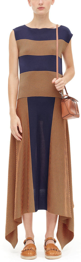 Stripe Knit Dress, Blue | DESIGNER INSPIRED FASHIONS