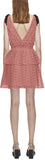 Pink Organza Cutwork Mini Dress