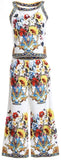 Bouquet Print Top and Cropped Capri Pant Set *Low Stock*
