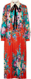 Pleated Printed Midi Dress