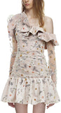Star Mesh Ruffle Dress