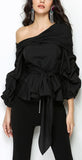 Balloon-Sleeve Top, Black or White