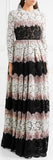 Tiered Corded Lace Gown