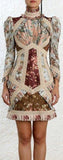 Fleeting Braided Floral Dress